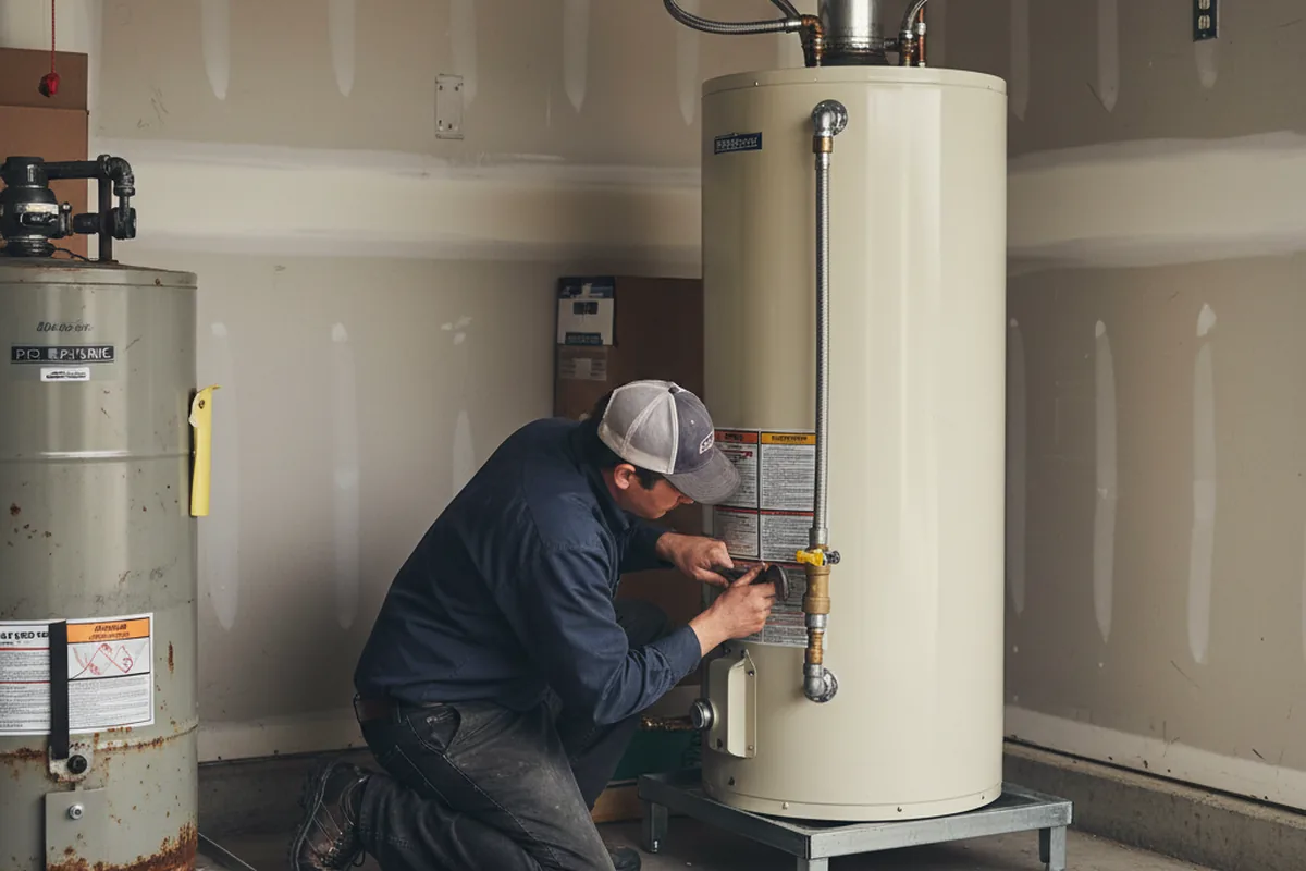 Water heater and shutoff valve replacement in Orem