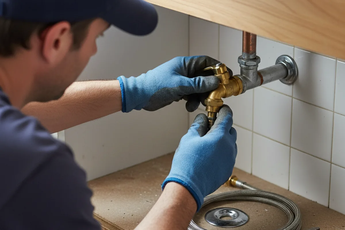 Shutoff valve and fitting work during Well Pump Repair in Orem